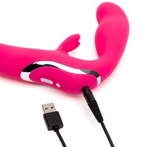 Rechargeable Silicone Love Rider Strapless Strap-On Purple - Image 3